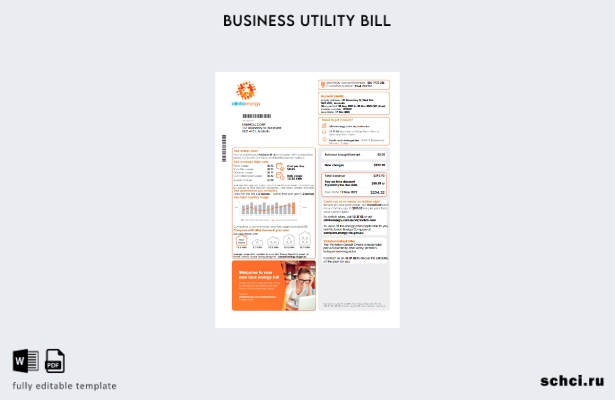 цифровая загрузка шаблона страницы счета за коммунальные услуги Alinta Energy El
